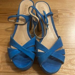 Schutz Blue Heels